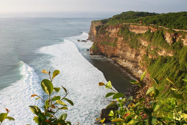 VIEW FROM THe TOP. Cliffs at Uluwatu Temple  