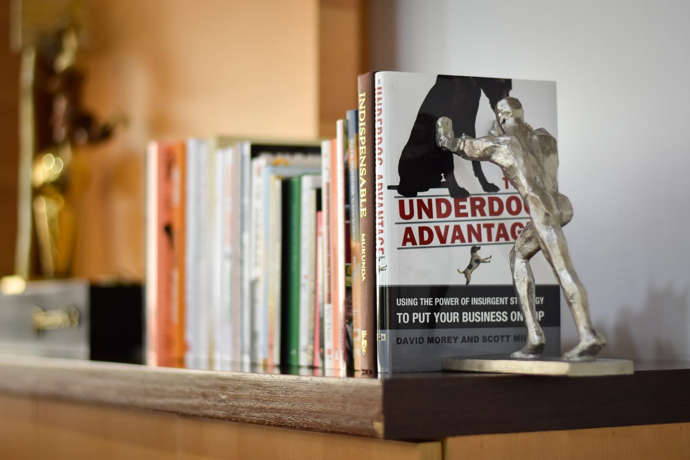 UNDERDOG ADVANTAGE. The Underdog Advantage by Scott Miller and David Morrey is Dennis Uy's latest book read, according to him. Photo by LeAnne Jazul/Rappler   