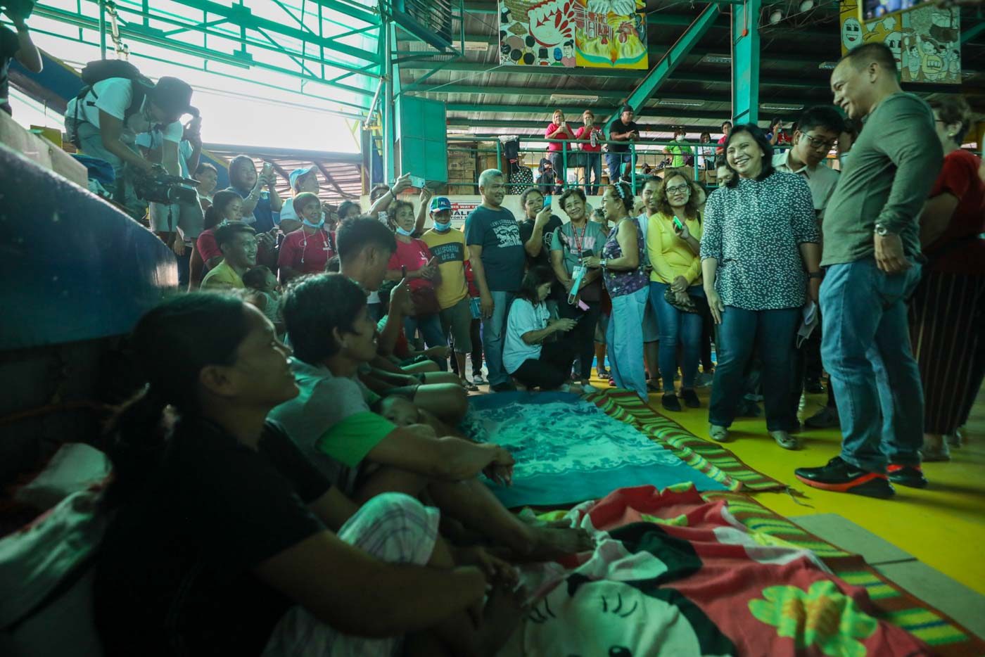 RELIEF FOR BATANGAS. Vice President Leni Robredo visits San Jose, Batangas on Tuesday, Jan. 14, 2020, to bring relief aid to residents displaced by the unrest of Taal Volcano. File photo by Jay Ganzon/OVP 
