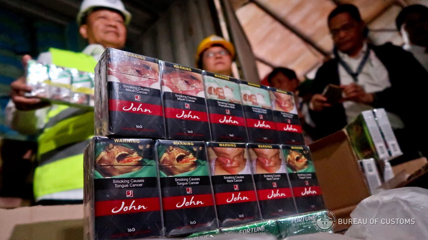 Customs seizes cigarettes smuggled from China