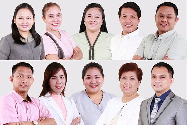 The 2016 Metrobank Foundation Outstanding Teachers from left top row: Winona Diola; Rujealyn Cancino; Josephine Chonie ObseÃ±ares; Arnol Rosales; Dr. Roy Basa; (from left bottom row) Nelson Agoyaoy; Ma. Regaele Olarte; Dr. Katherine Faith Bustos; Dr. Ernelea Cao; and Dr. Mark Anthony Torres. | Photo from MBFI 