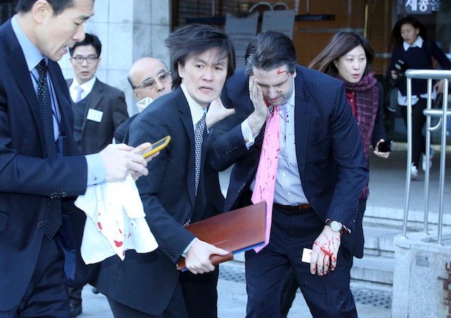 US ambassador slashed in bloody Seoul attack