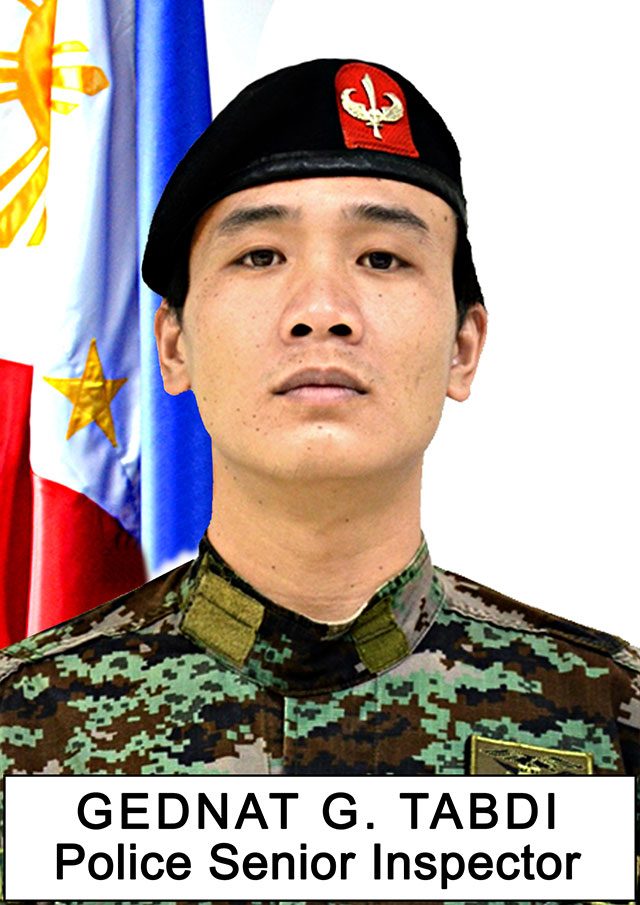 Chief Inspector Gednat Tabdi of the Seaborne. Photo courtesy of the PNP SAF  