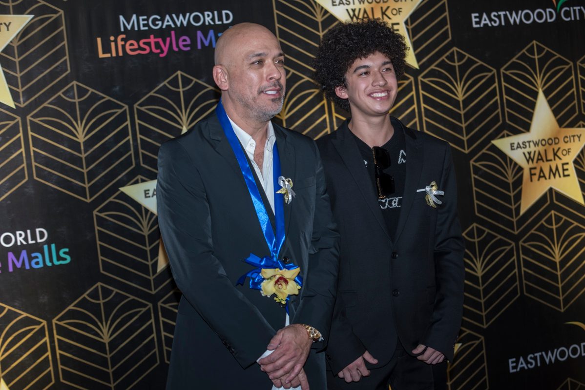 Jo Koy brought his son with him for the event. 
