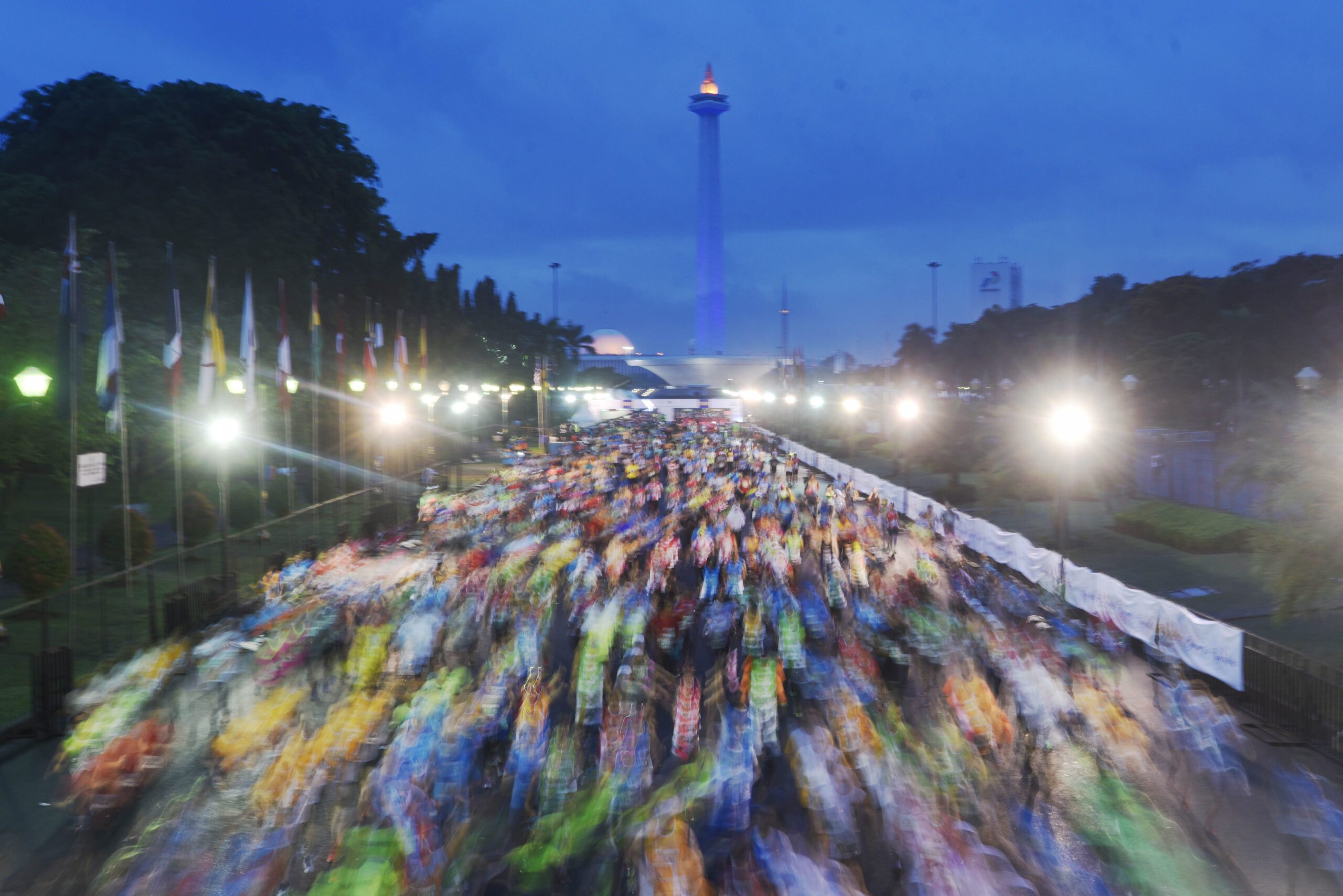 FOTO: Keseruan Jakarta Marathon 2016 diguyur hujan