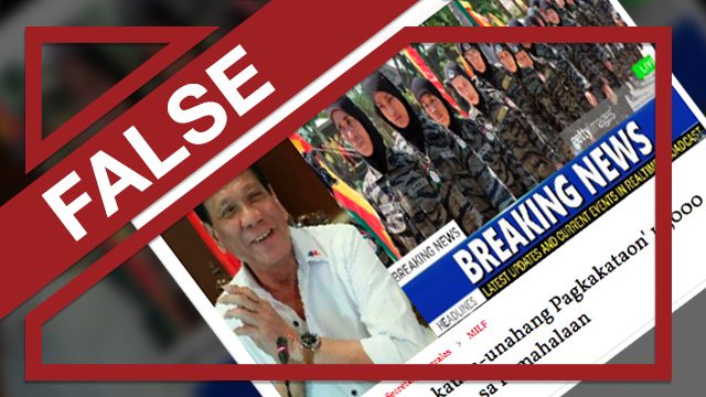 FALSE: MILF surrendered arms to gov’t ‘for the first time in 2019’