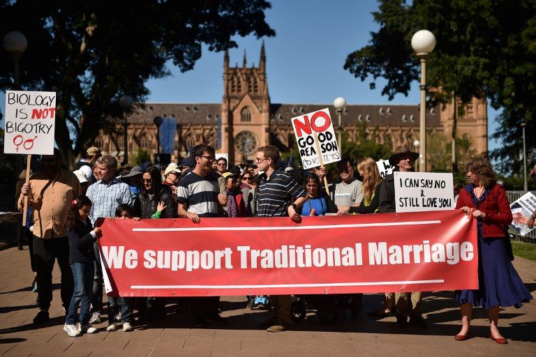 Australia gay marriage debate highlights church divisions