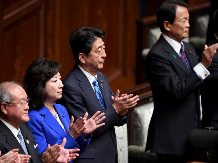 Japan’s Abe dissolves parliament ahead of tough election battle
