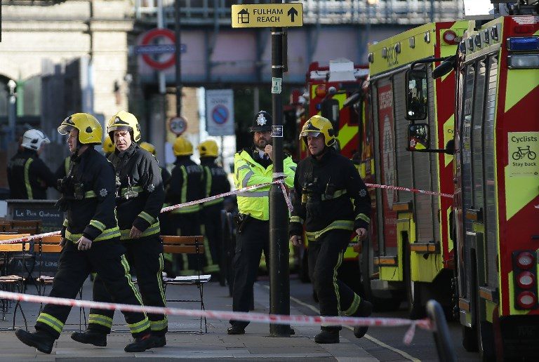 Man arrested over London train bomb attack