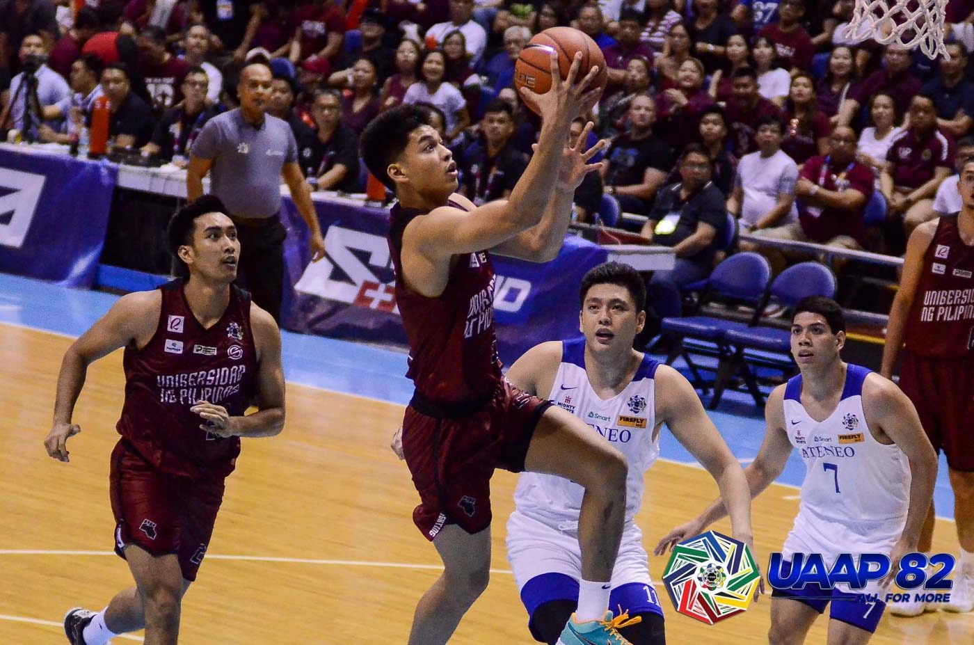 STILL TRYING. Ricci Rivero continues to search for his old form as he finishes with 6 points for the UP Maroons, who at one point trailed Ateneo by 27 points, 89-62. Photo release 