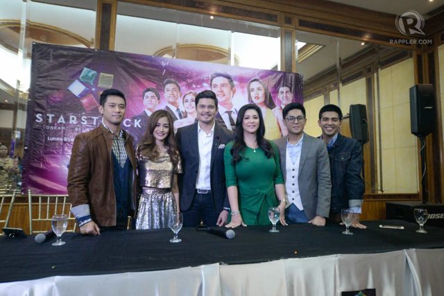 NEW HOSTS. Dingdong with Rocco Nacino, Kris Bernal, Regine Velasquez, Miguel Tanfelix, and Mark Herras at the press conference of 'Starstruck' season 6. Photo by Alecs Ongcal/Rappler   