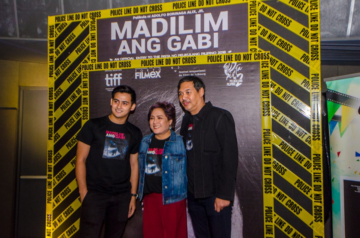 CAST. Mikoy Morales, Gina Alajar, and Allan Paule of Madilim ang Gabi.  