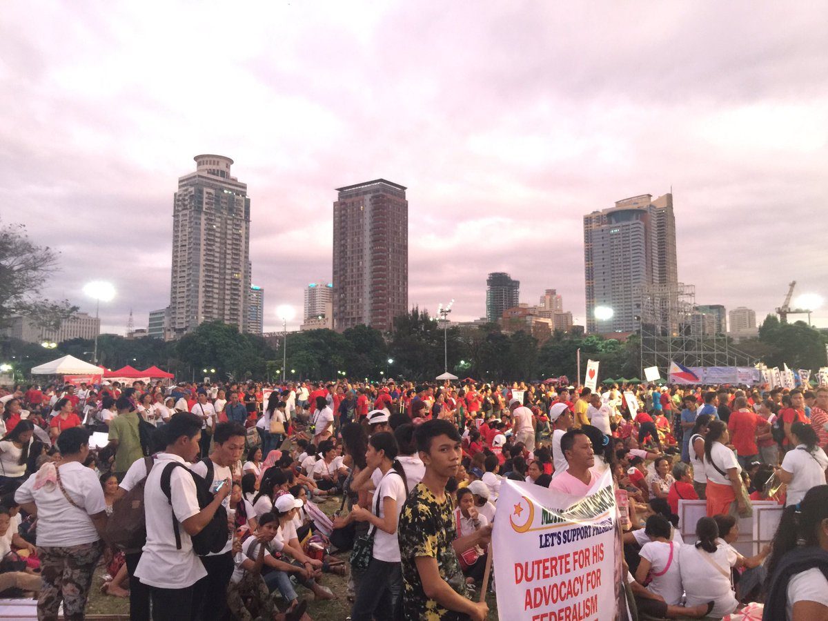 The morning after: Duterte supporters continue to pack Luneta
