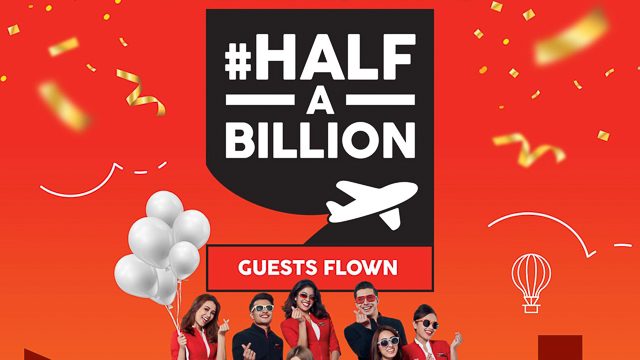AirAsia celebrates half a billion passengers with P1-seat sale