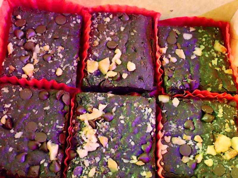 GUILT-FREE. For those who want a healthier treat, or are allergic to gluten, these brownies by Earth Desserts are gluten-free.  