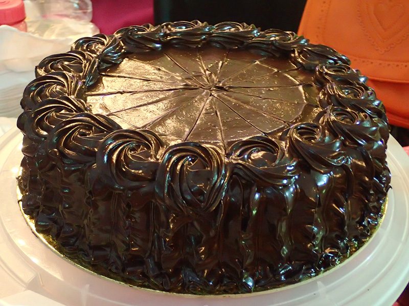 DECADENT. Yes, this heavenly chocolate cake by Jertie’s Kitchen has no eggs or dairy in it. And you won’t be able to tell the difference when you taste it! 