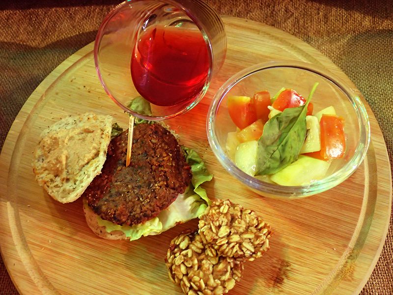 BUDGET MEAL. This burger meal by Budget Vegan is affordably priced at P150. 
