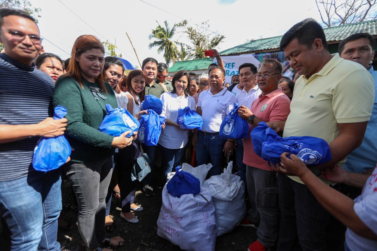 Robredo’s Angat Buhay donates P4.58-million relief to Tisoy victims in Bicol