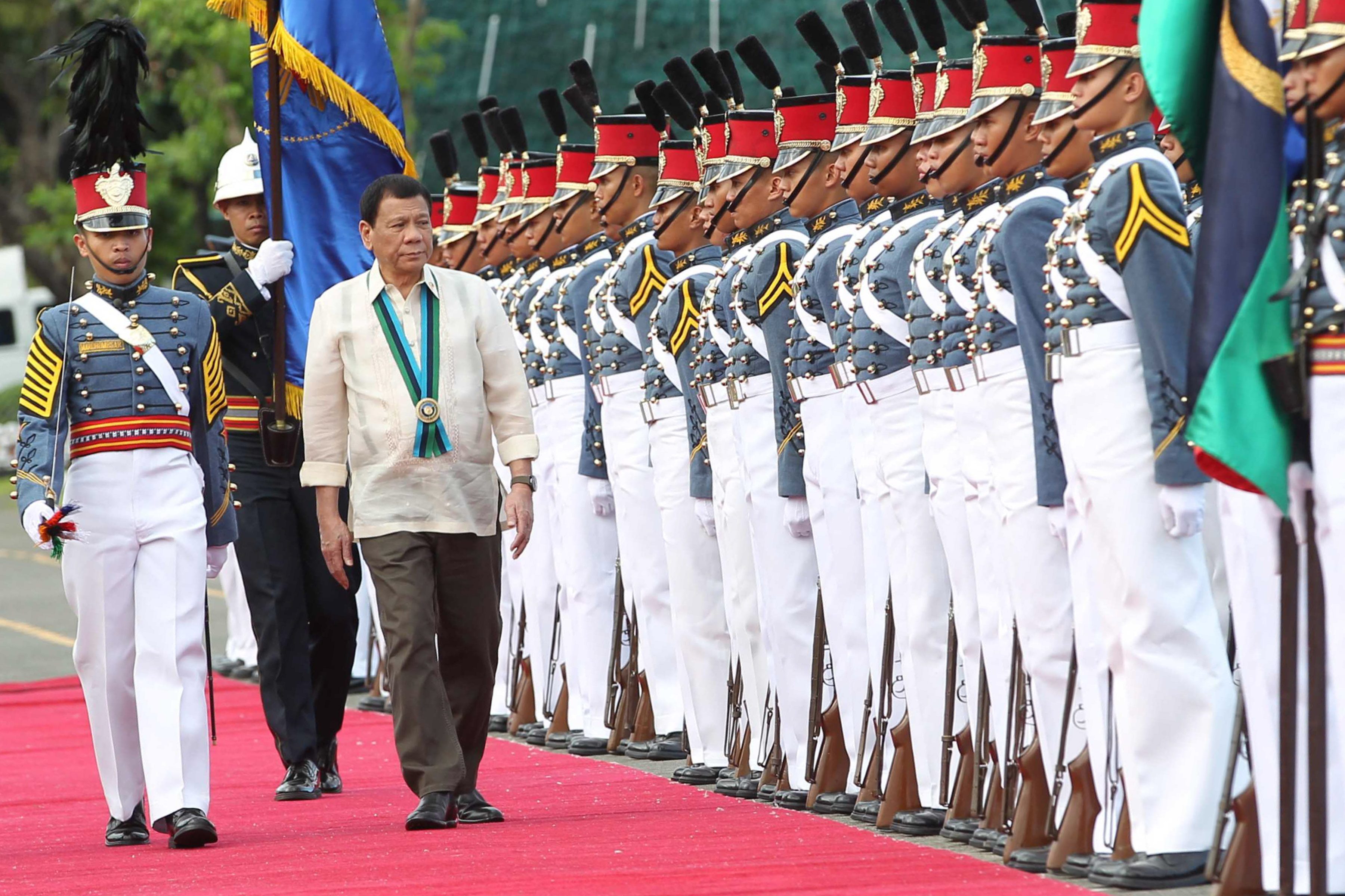 HONOR GUARDS. Students of the Philippine Military Academy (PMA) served as honor guards during the 81st anniversary celebration of the Armed Forces of the Philippines 