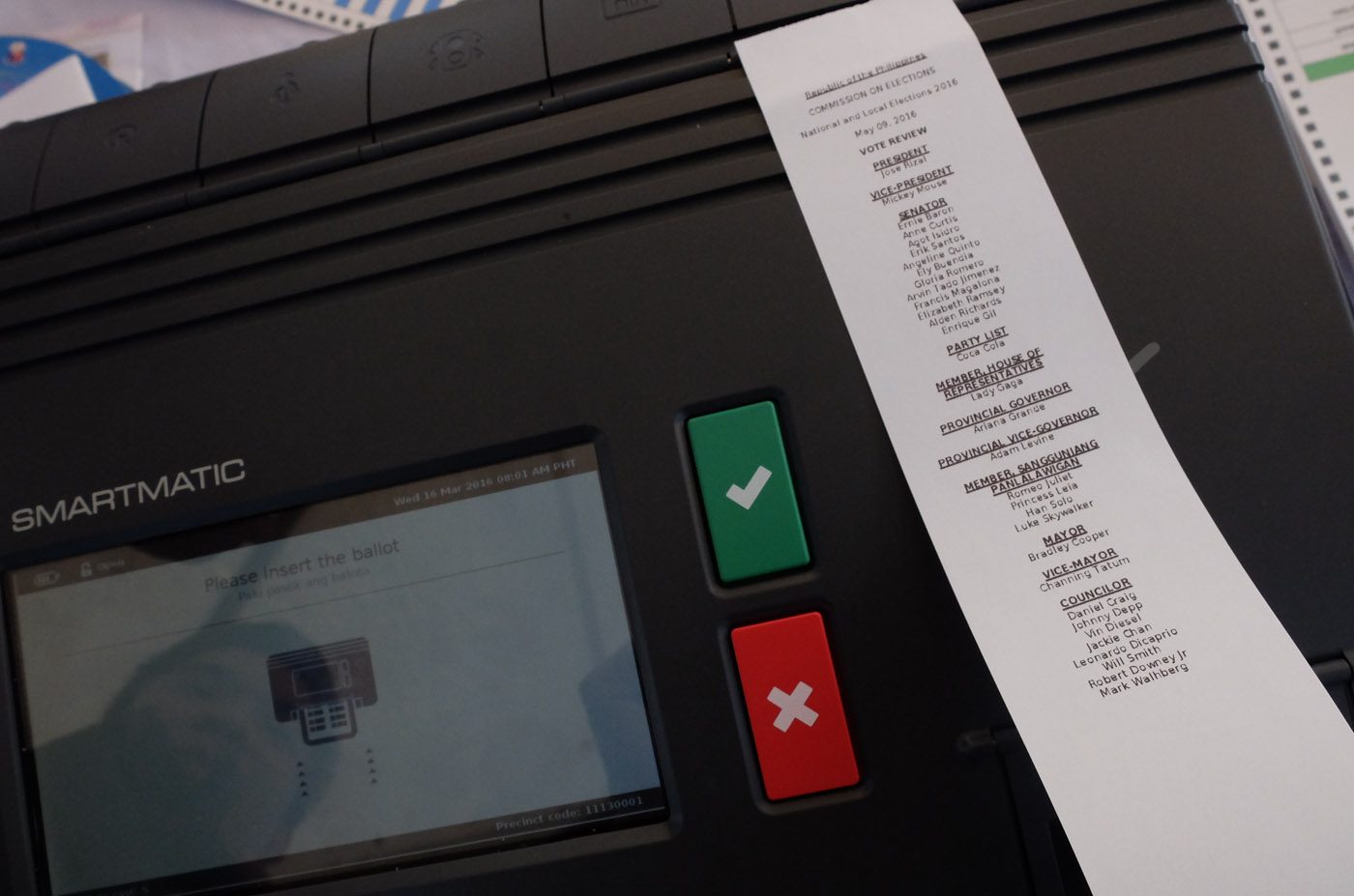 Smartmatic donates paper for voting receipts