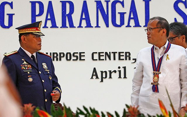 FRIENDS. Resigned PNP chief Director General Alan Purisima and President Benigno Aquino III during an event in Camp Crame. File photo by Rey Baniquet/Malacañang Photo Bureau
  