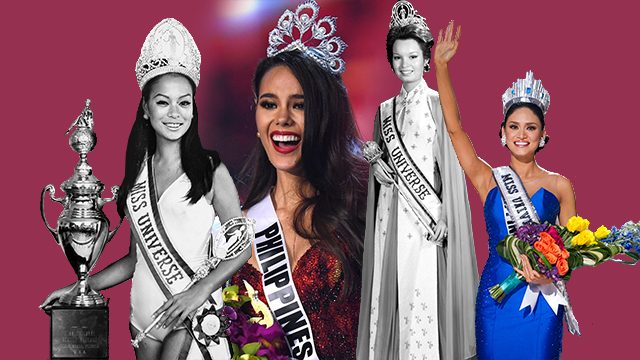 MISS UNIVERSE. Under Bb Pilipinas, the Philippines has 4 Miss Universe crowns. Photos from Miss Universe Organization/ Lillian Suwanrumpha/AFP
 
