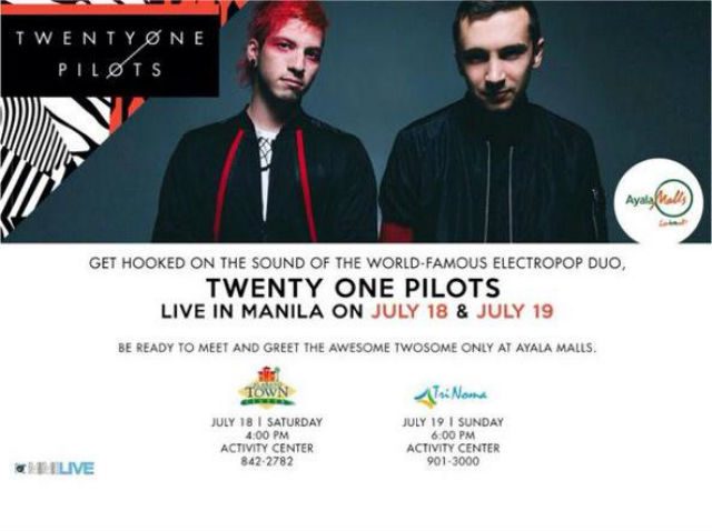 Twenty One Pilots to perform in Manila