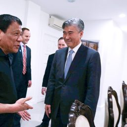Duterte asks US envoy, ‘Why didn’t you stop China?’