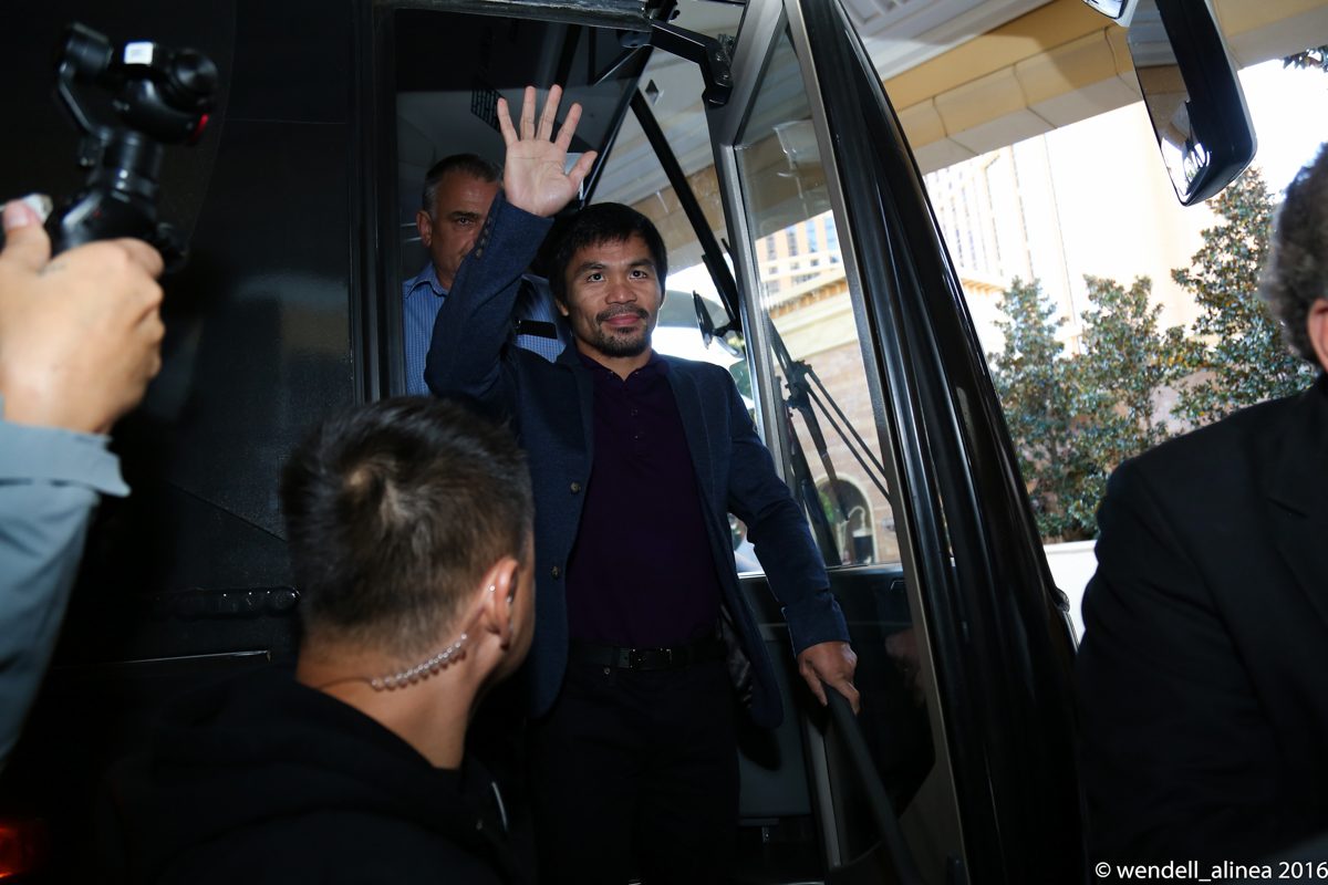 IN PHOTOS: Pacquiao, Vargas make grand arrivals in Vegas