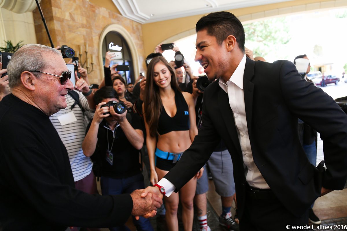WBO welterweight champ Jessie Vargas (R) believes he can become a superstar in the boxing world with a win over Pacquiao. Photo by Wendell Alinea  