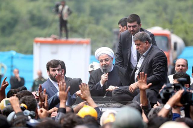 Iran’s Rouhani faces protests at site of deadly mine collapse