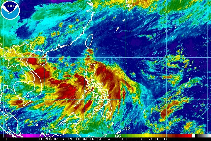 Tropical Depression Egay barely moving, still enhancing monsoon