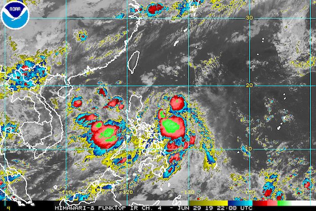 Tropical Depression Egay, shallow LPA enhancing monsoon