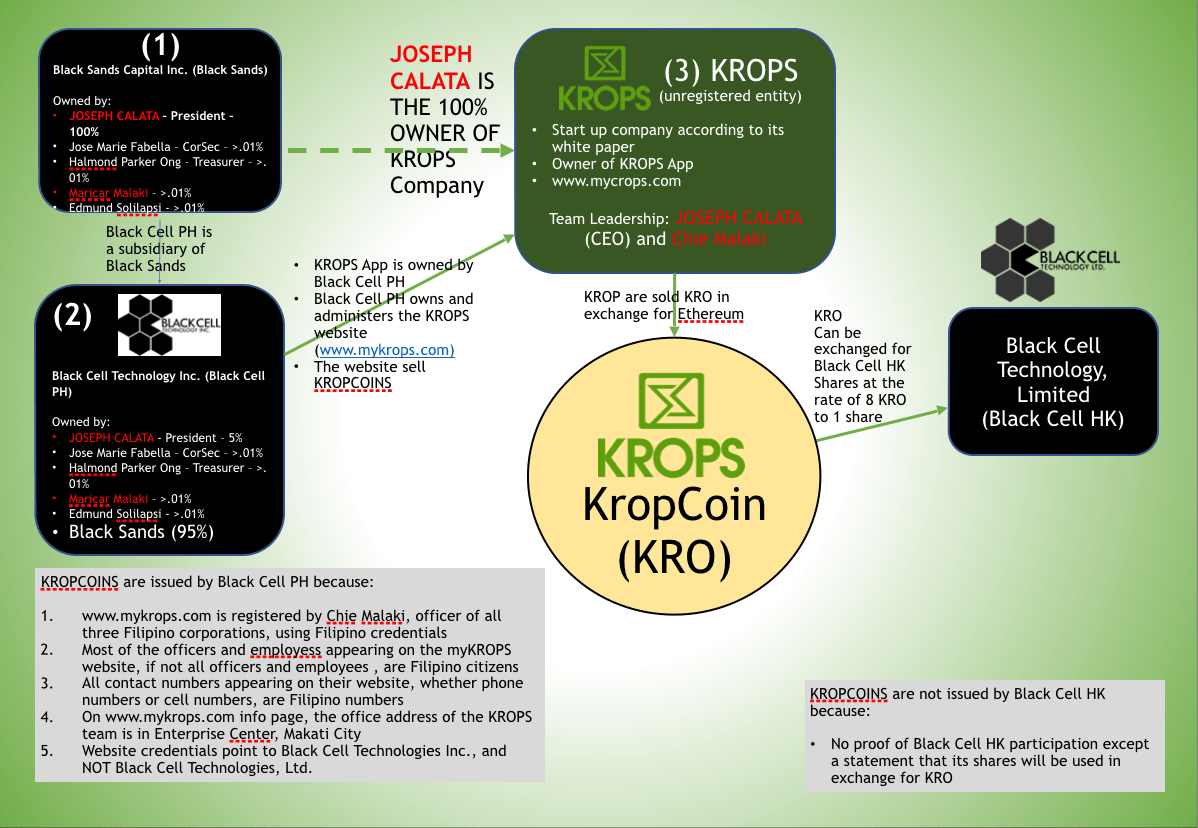 The basis for the  SEC's argument that the Krop Coin offering falls under its jurisdiction. Image from the SEC 