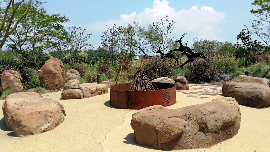 HAKUNA MATATA. Fancy a campfire with family and newfound friends? Head to the Lion King-inspired setup at the Rafiki garden.  