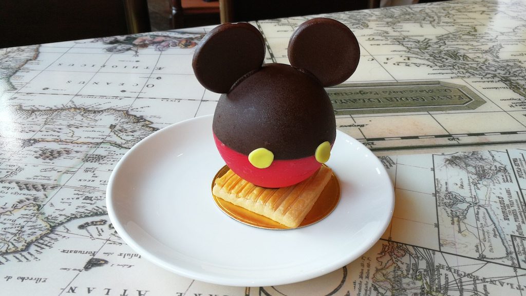 CHOCOLATE EARS. Mickey Mouse tiramisu, available at the Chart Room Café. 