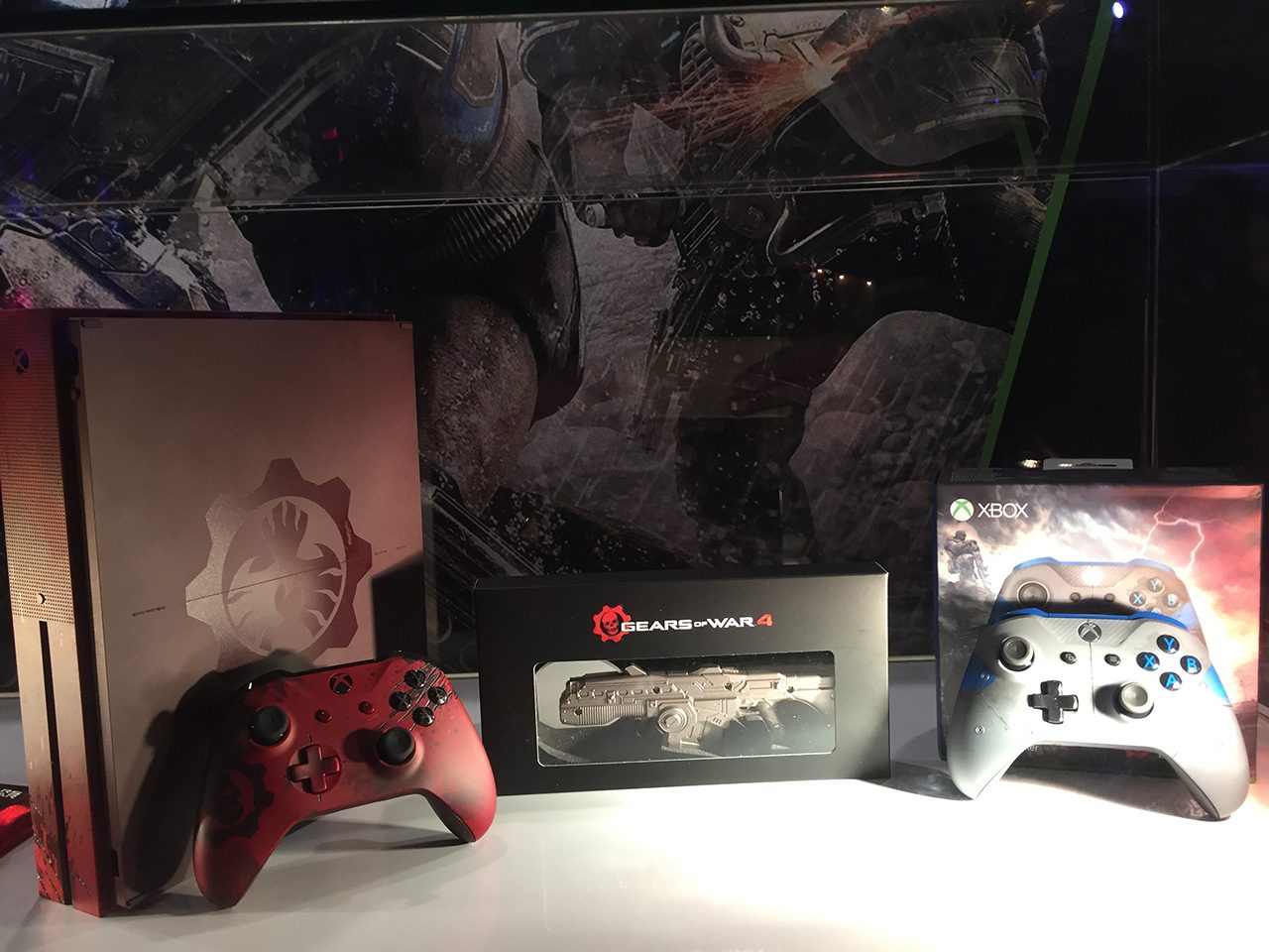 GEARS OF WAR 4. A limited edition Gears of War Xbox package showcased at GameStart. Photo by Don Kevin Hapal/Rappler 