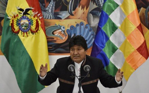 Bolivian president says will call new elections
