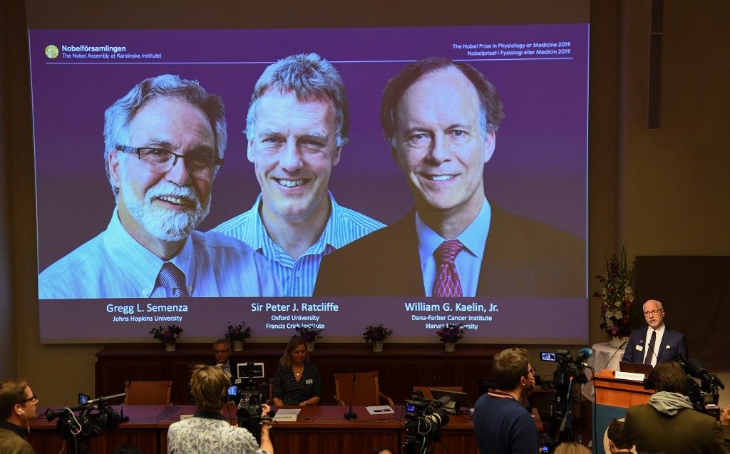 Trio win 2019 Nobel Medicine Prize for work on how cells adapt to oxygen