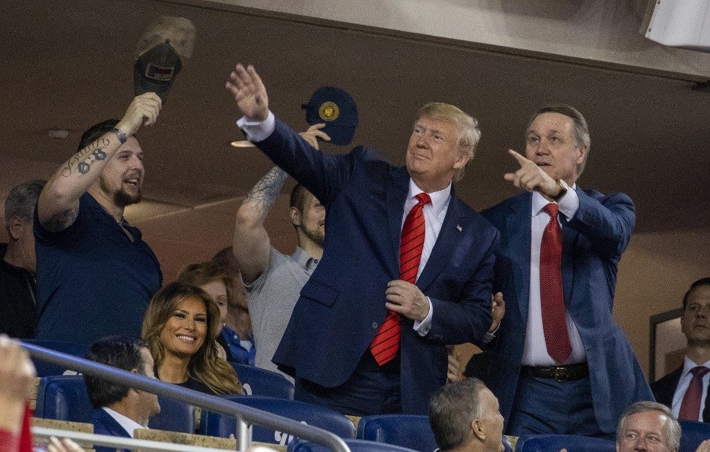 Trump booed at World Series baseball game