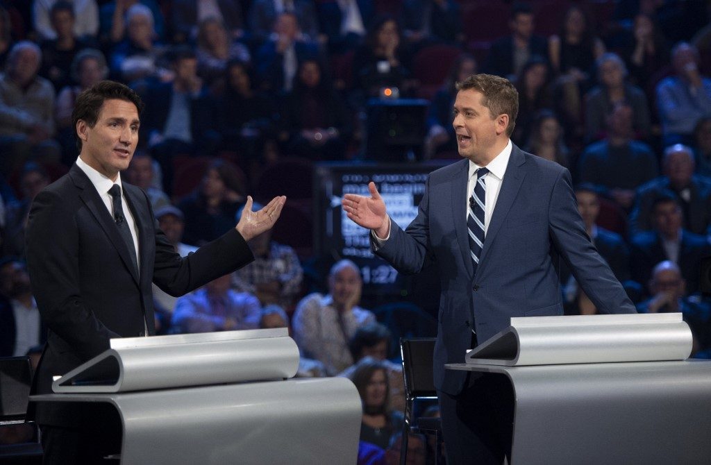 Scheer ups attacks on Trudeau in Canada election debate