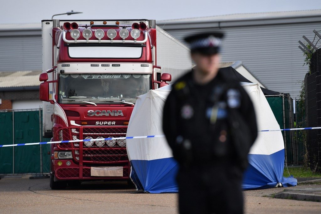 3 held over UK truck deaths freed on police bail