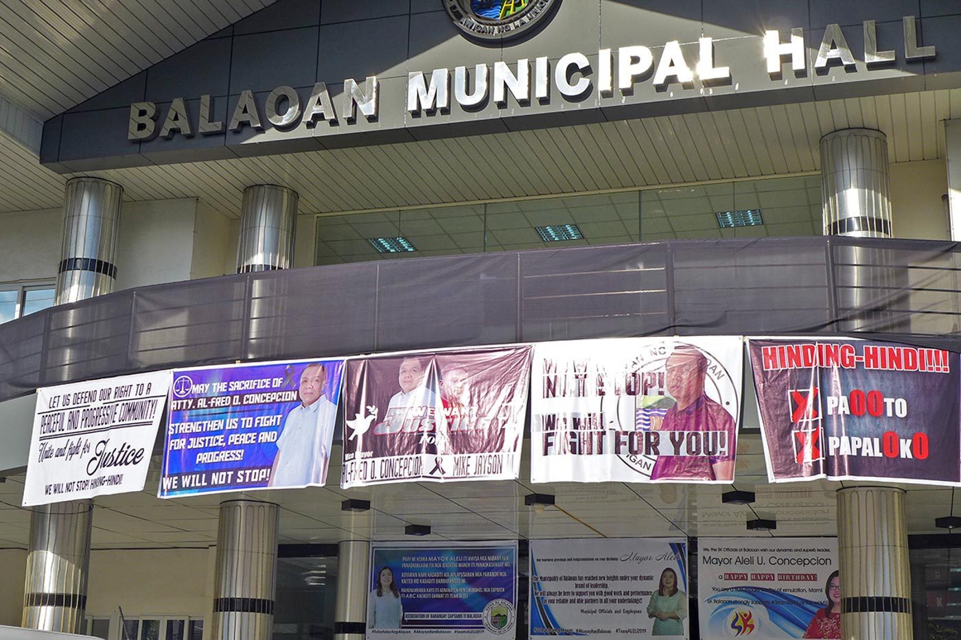 LOOK: La Union towns put up banners seeking justice for slain officials