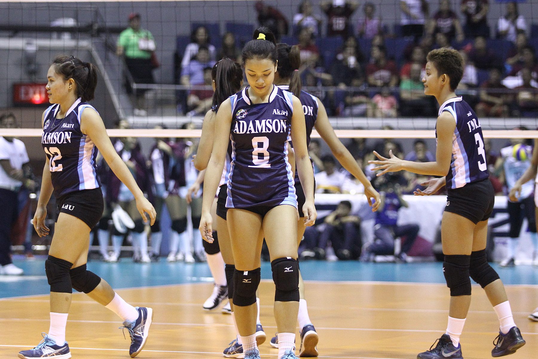 Missing gem: Jema Galanza’s absence is felt by the young Adamson Lady Falcons