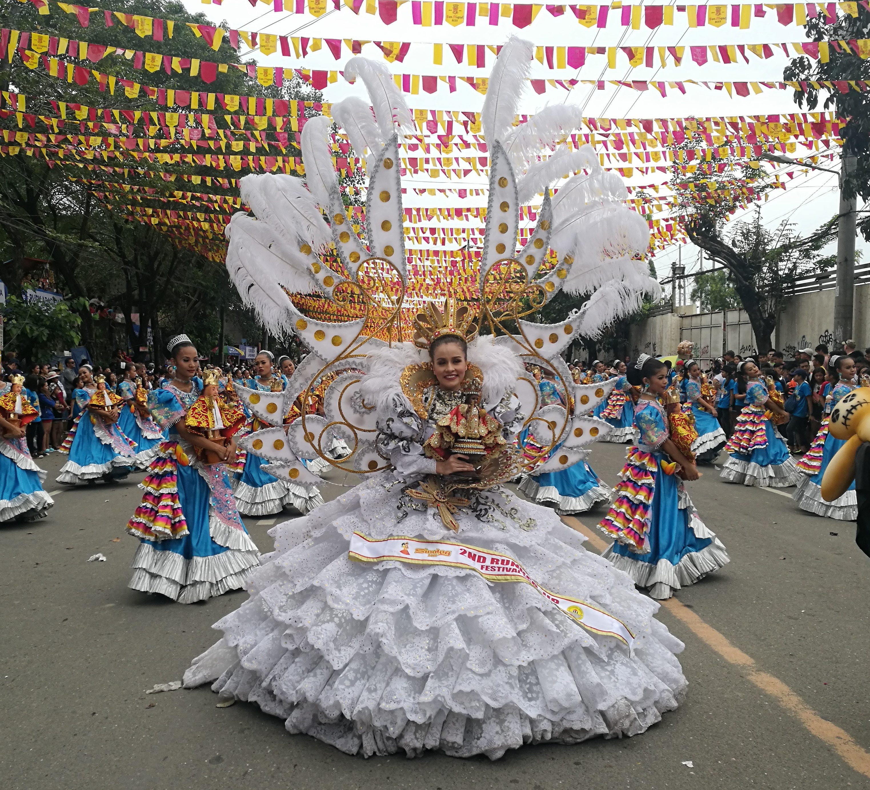 CACAR'S QUEEN. The town of Carcar led by Sinulog Queen 2018 2nd runner-up Bianca Wilhelmina Willemsen celebrate Cebu's Sinulog festival 