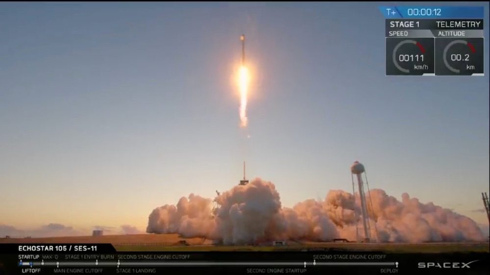 SpaceX launches, lands recycled rocket