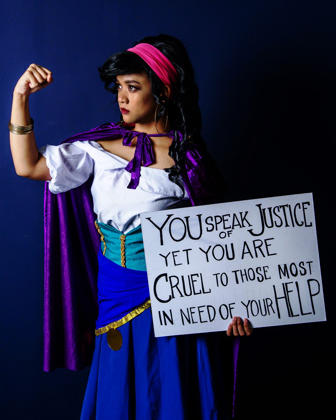GOD HELP THE OUTCASTS. The cosplayer channel's the fighting spirit of Esmeralda from Disney's 'The Hunchback of Notre Dame.' Photo courtesy of A Hero's Call 