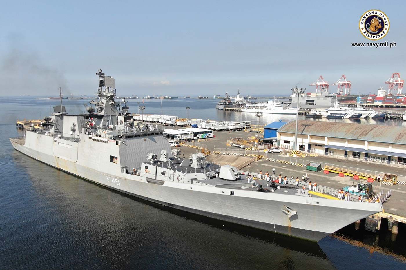 INDIAN FRIGATE. The Shivalik-class guided missile frigate INS Sahyadri is one of India's more advanced warships. Here it is docked at the Port of Manila on Wednesday, October 23, 2019. Photo from the Philippine Navy 