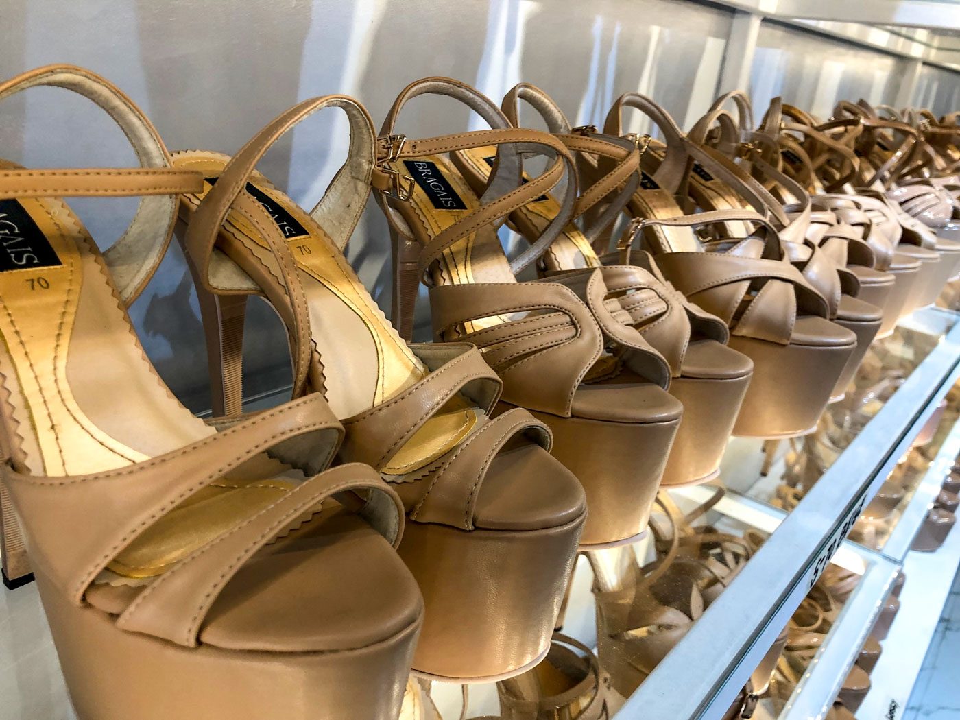 MORE SHOES. Jojo's line of pageant shoes in his store in Quezon City. Photo by Voltaire Tayag/Rappler 