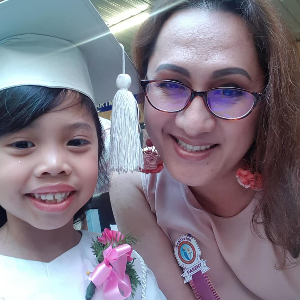 Designer Mikee Andrei and daughter Pauline during her graduation. Photo from Facebook/Mikee Andrei 